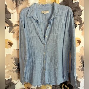 LOFT Linen Button Down L